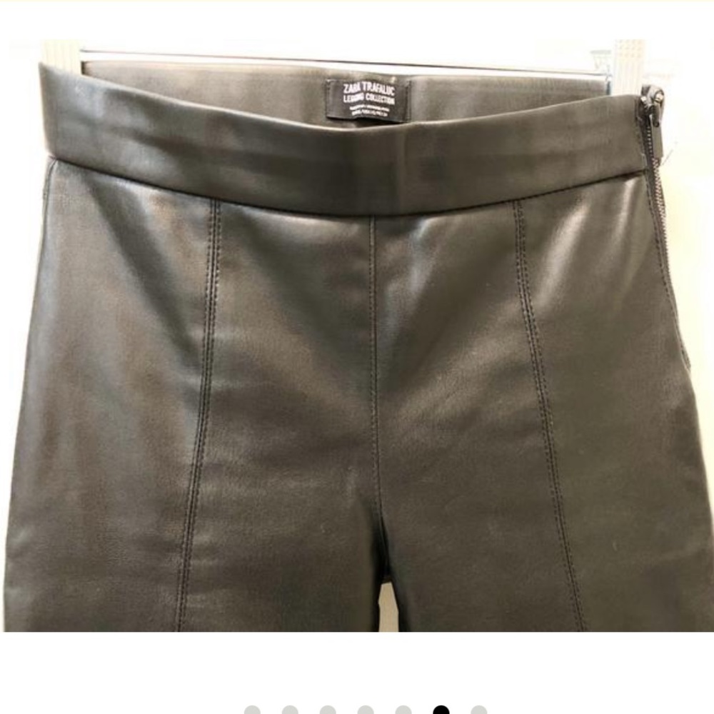 Sold. Zara Faux Leather Pants - Picture 4 of 7